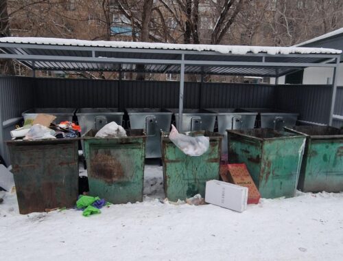Современное состояние мусорных контейнеров в Караганде