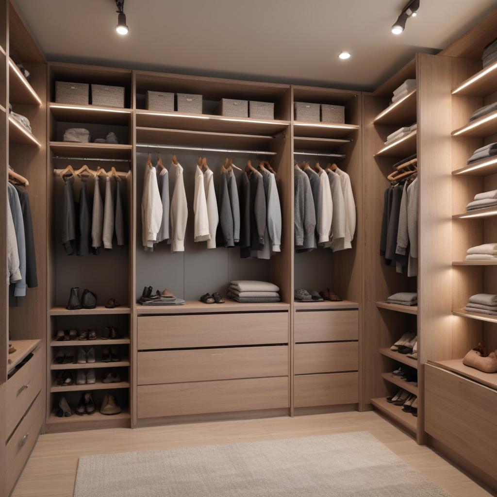 Гардеробные по индивидуальным размерам: выбор материалов и вариантов исполнения