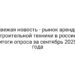 Свежая новость — рынок аренды строительной техники в россии: итоги опроса за сентябрь 2025 года